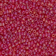 Miyuki seed beads 11/0 - Matted transparent red ab 11-141FR